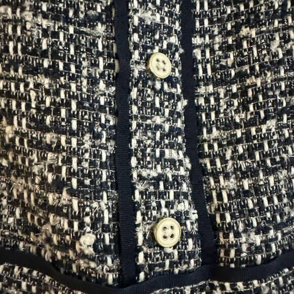 Janie And Jack 2T Girls Navy Blue Tweed Outfit Set Shortalls Romper Jacket Baby - Picture 4 of 16